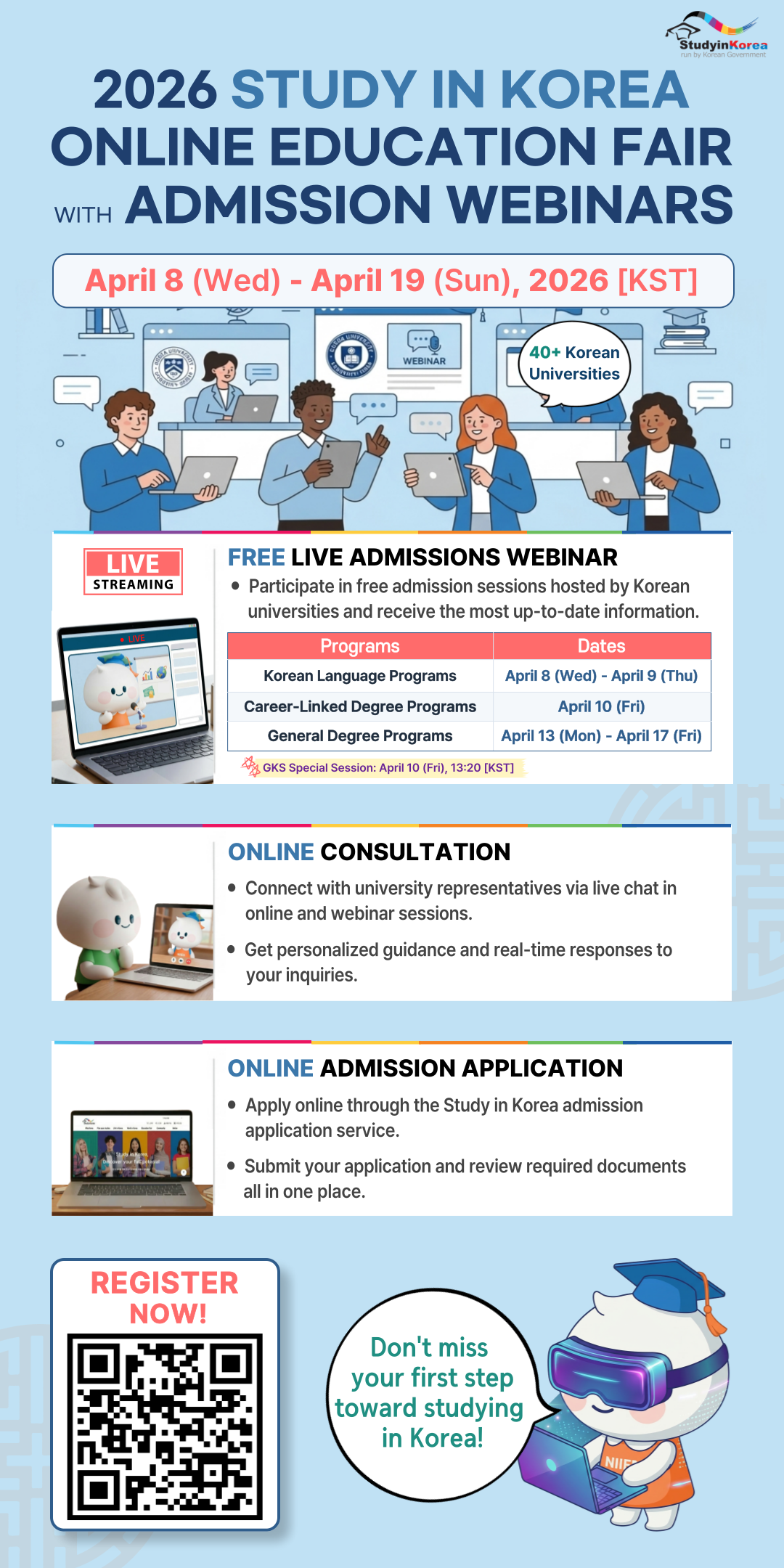 2026 Study in Korea Online Education Fair with Admission Webinars